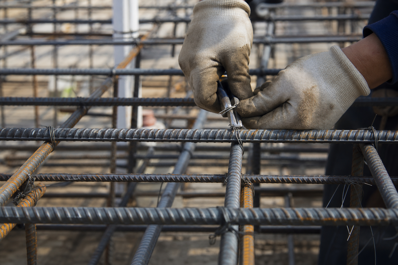 Steel fixing crews working on a South Australian construction site