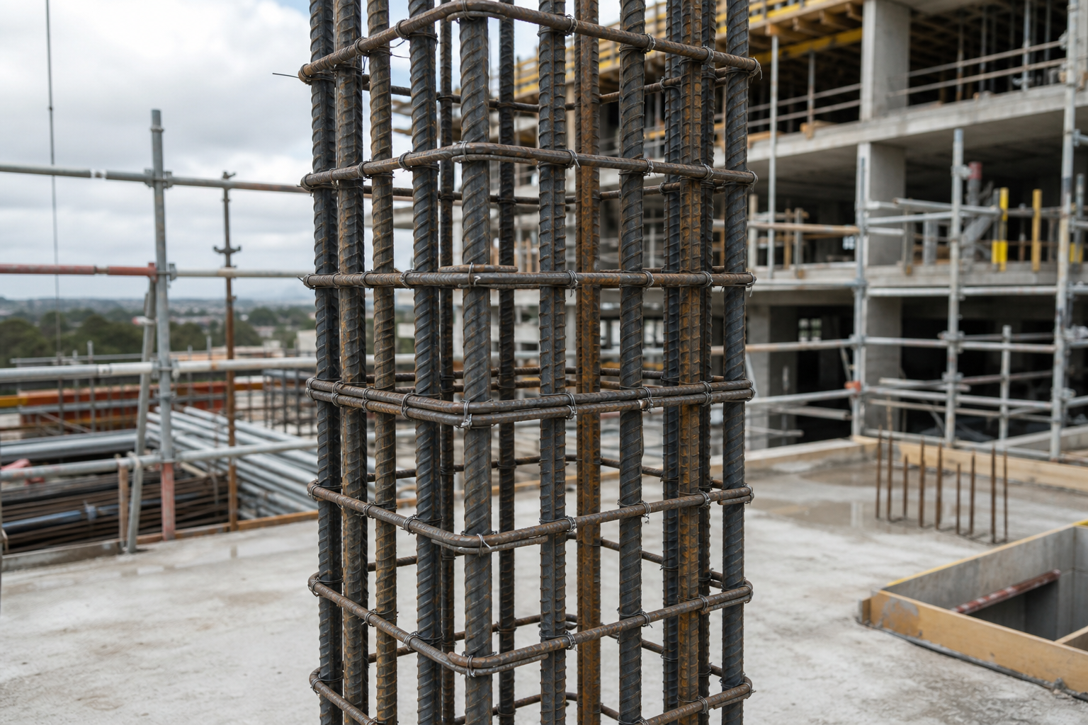 Civil infrastructure reinforcement fixed ahead of concrete pour