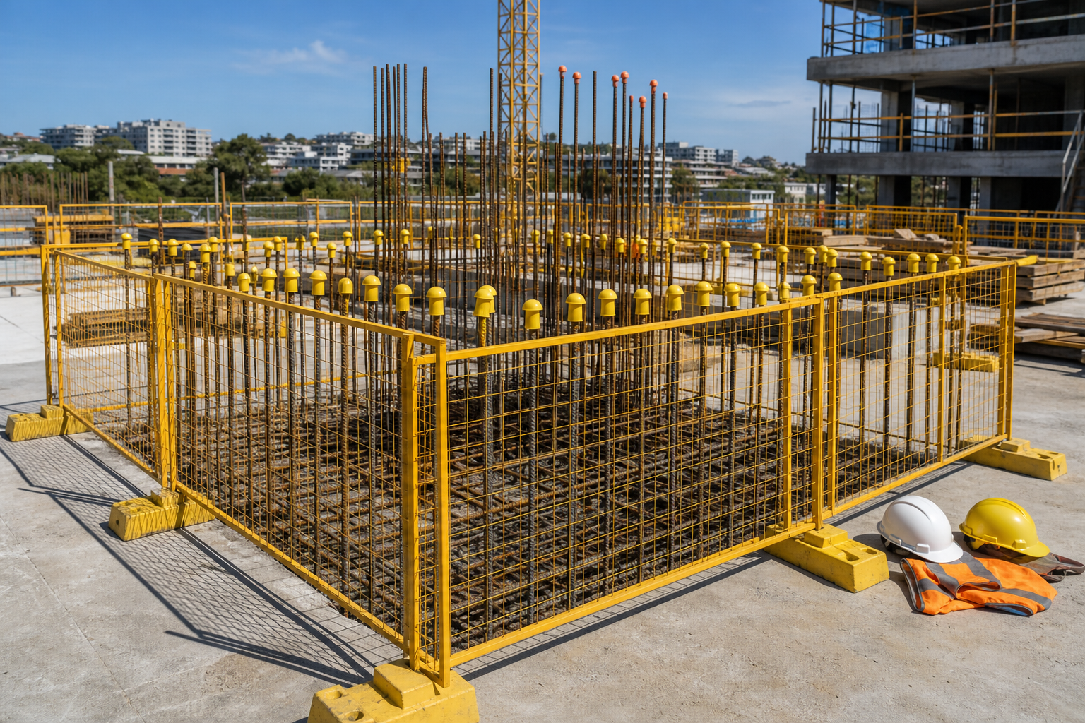 Pre-pour inspection of reinforcement cover and chairing