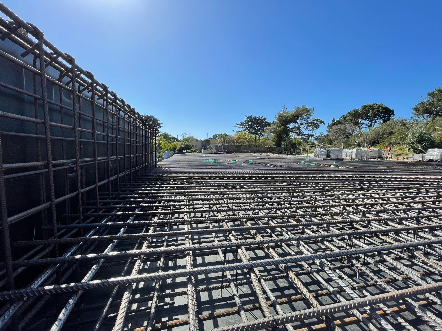 Steel fixing works on a South Australian construction site