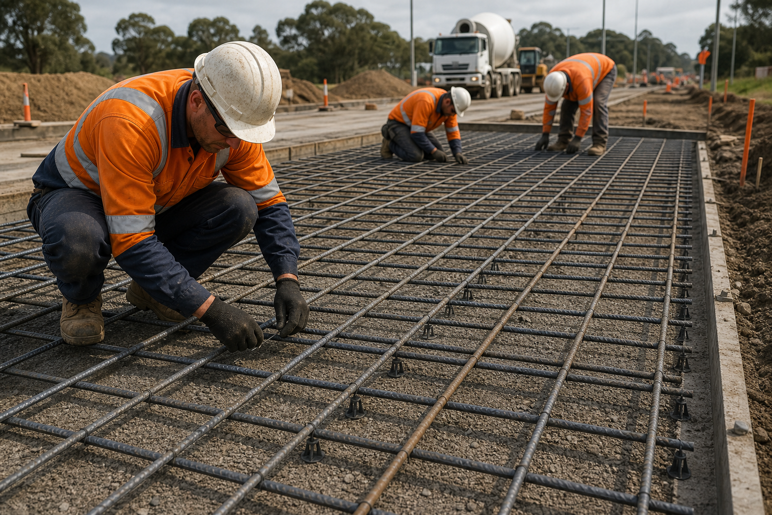 Civil infrastructure and council road steel fixing
