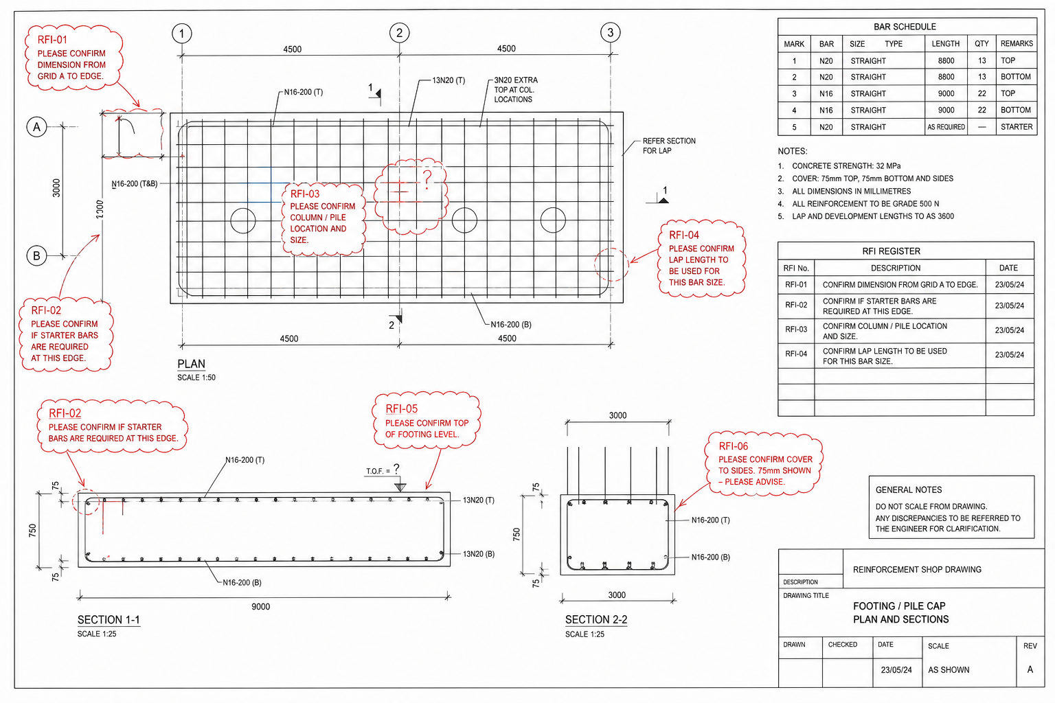 Managing drawing revisions on a construction site