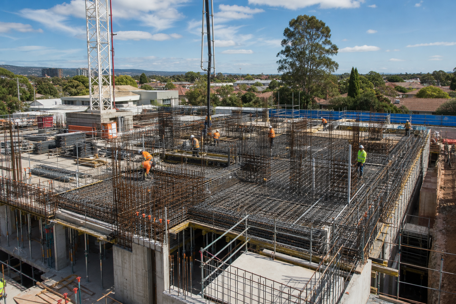 Magill mixed-use development steel fixing
