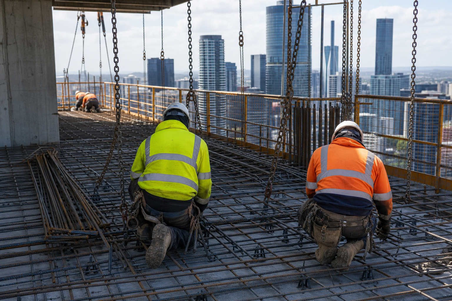 Suspended slab reinforcement on Norwood multi-level residence