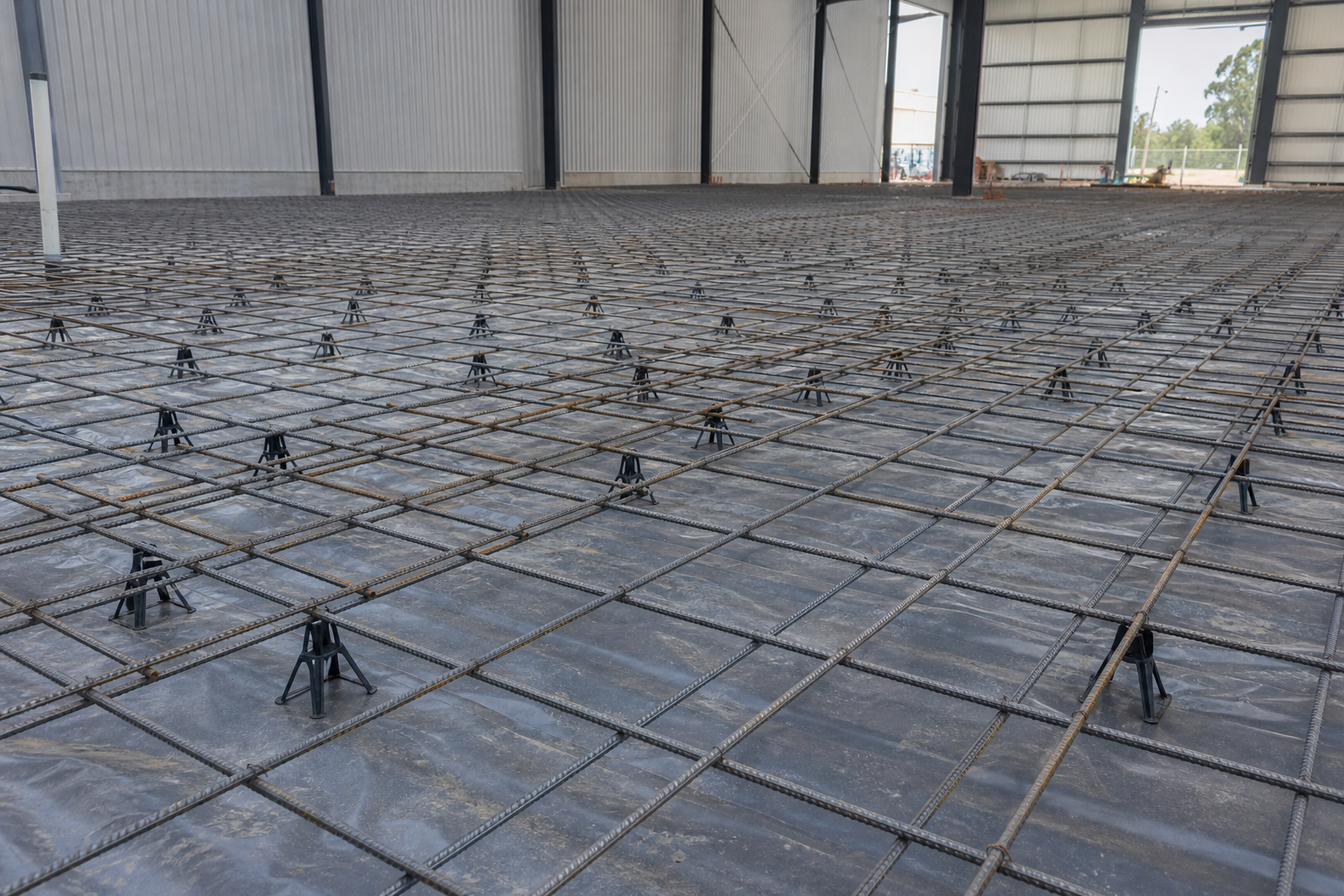 Industrial ground slab mesh at Port Adelaide site