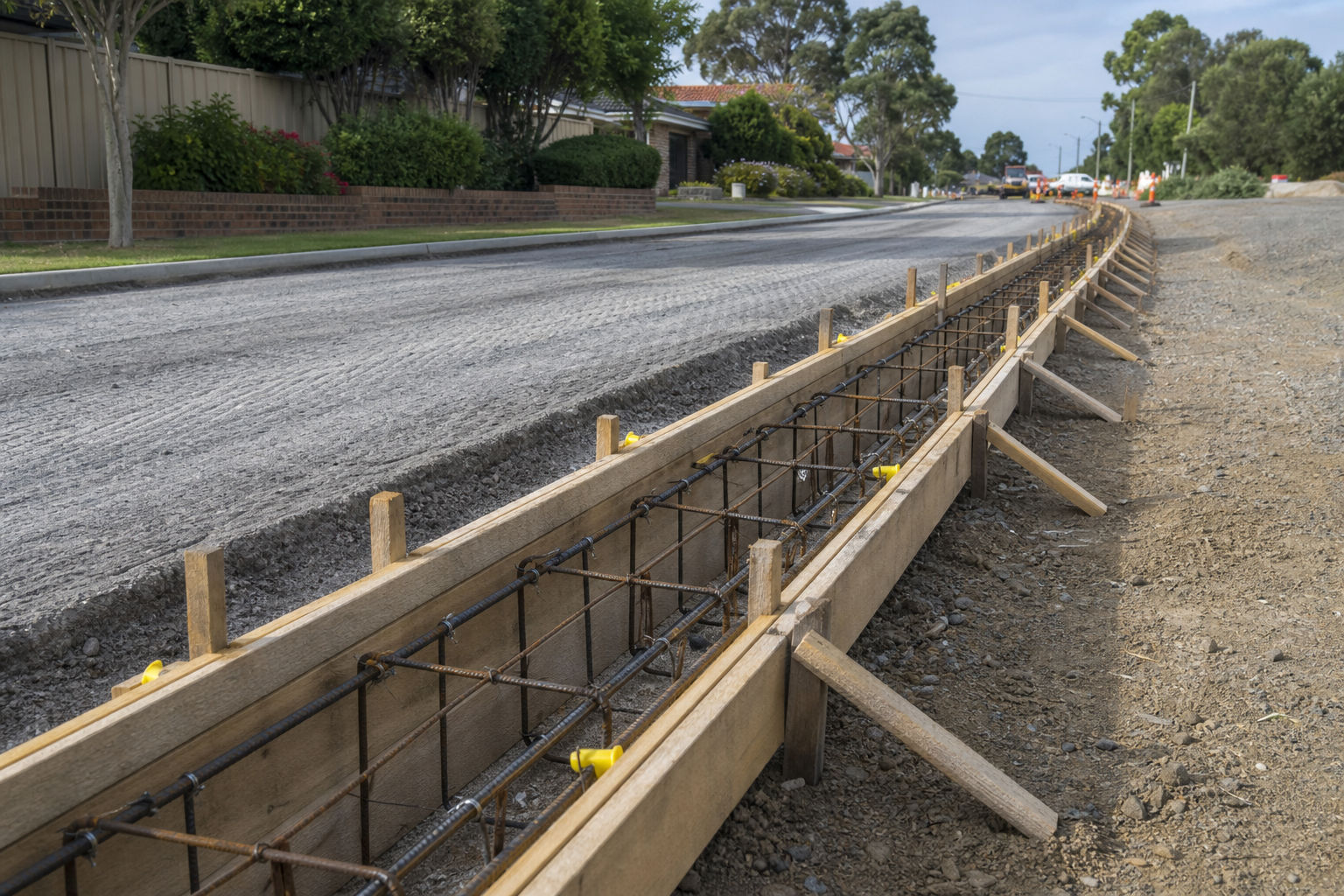 Culvert steel fixing on Salisbury council road project